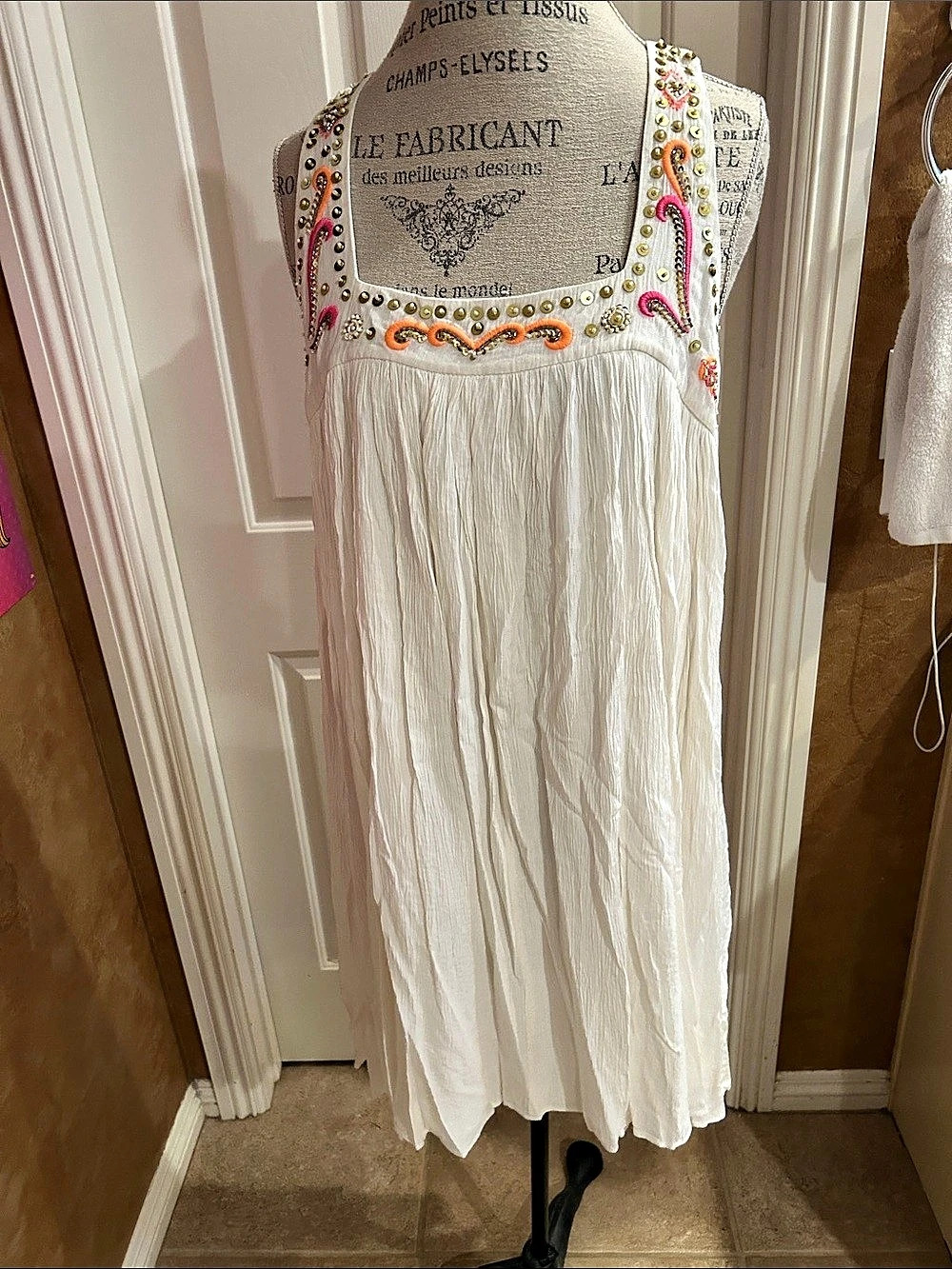 NWT Lilly Pulitzer Lorna Dress Embellished Maxi White & Pink XL